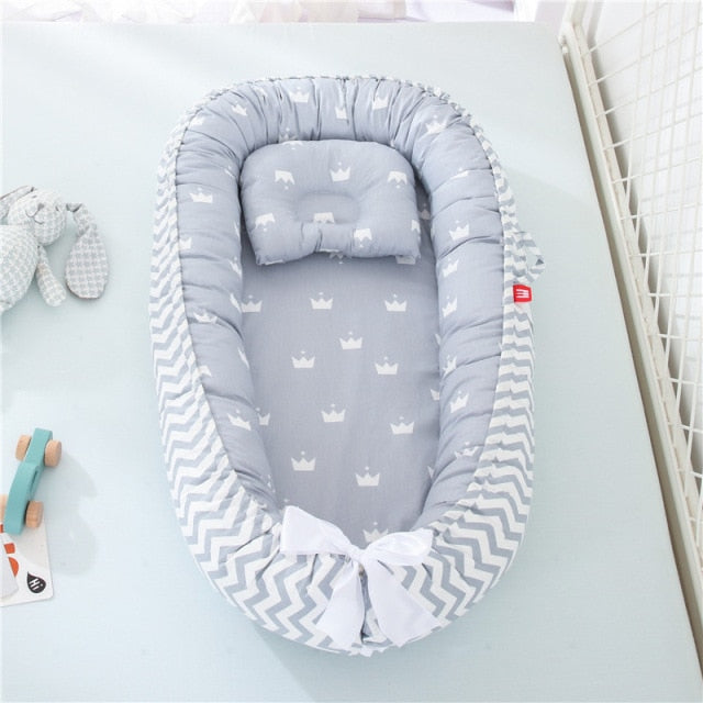 Portable Crib Baby Nest Bed Wave Crown