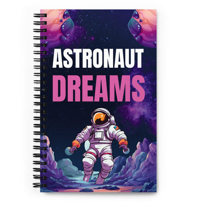 Astronaut Dreams: Dotted Spiral Notebook (140 Pages) – Minimalist Stationery for Everyday Use