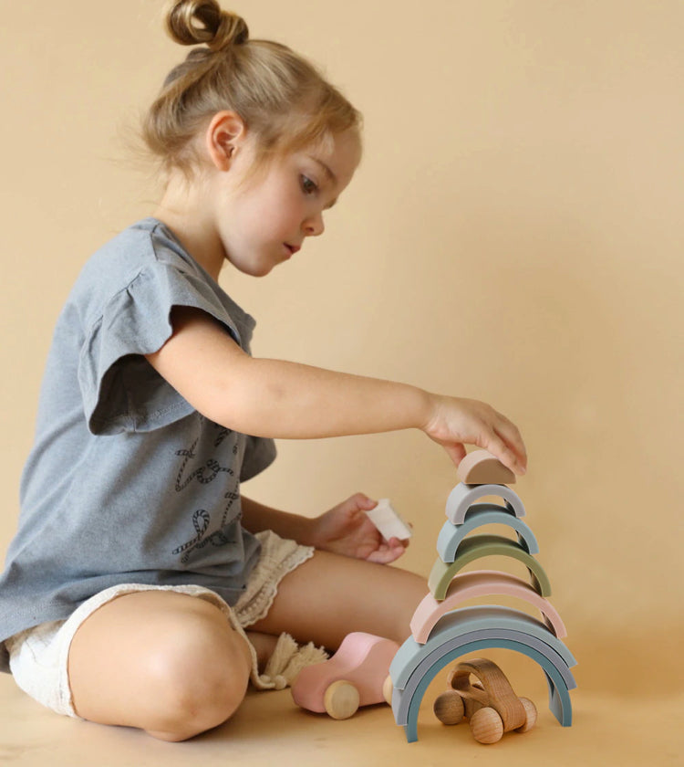 Rainbow DIY Creative Stacking Balance Game